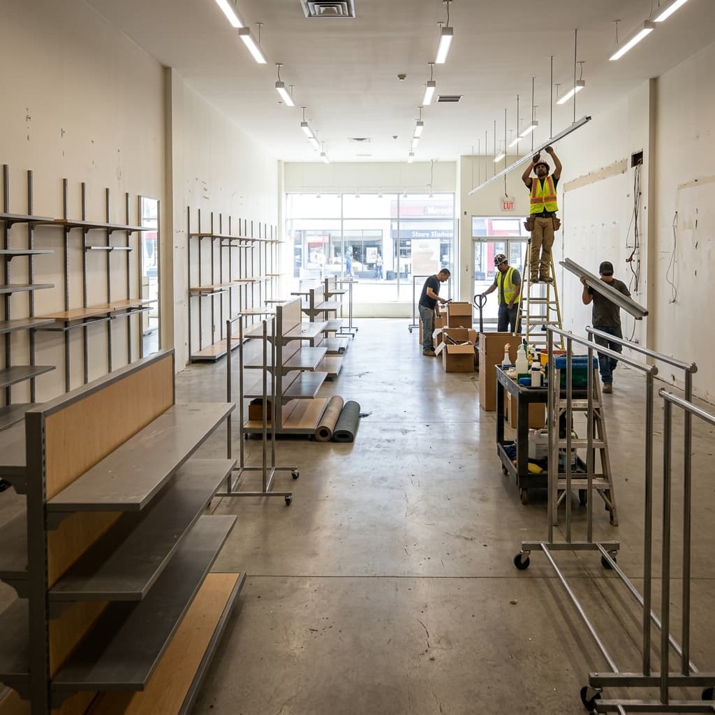 物販店・小売店の原状回復工事の様子
