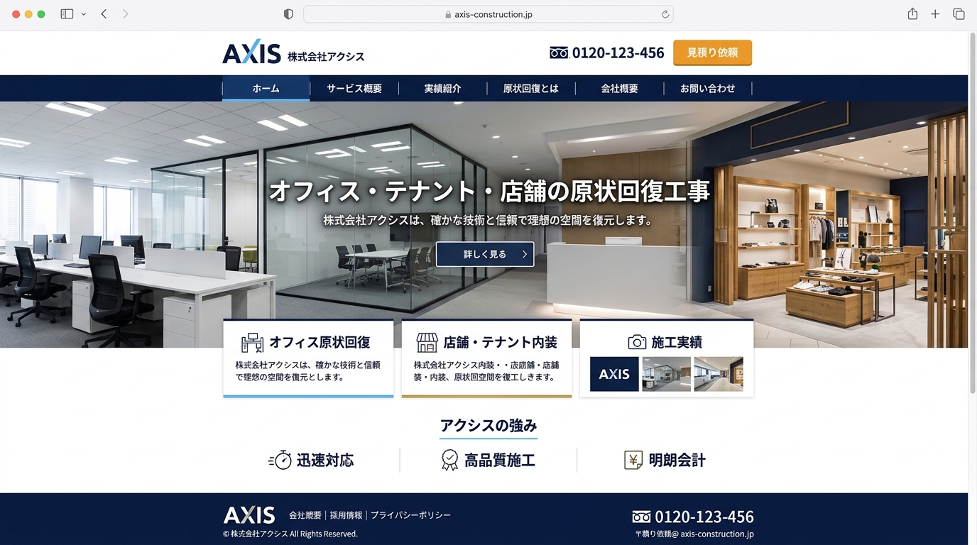 株式会社アクシスのホームページ